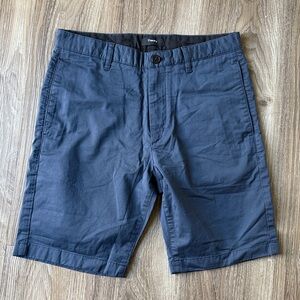 Theory Men's Dark Blue flat Front Shorts